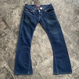 LEVI’s Vintage TYPE 1 Tough Boot Flare Low Rise Stretch Long Women’s Jeans Y2K